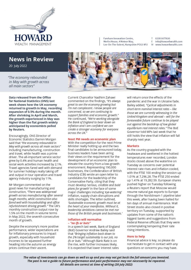 News in Review 20th July 2022