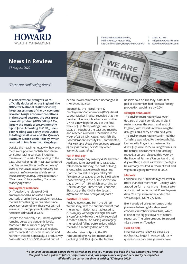 News in Review 17th August 2022