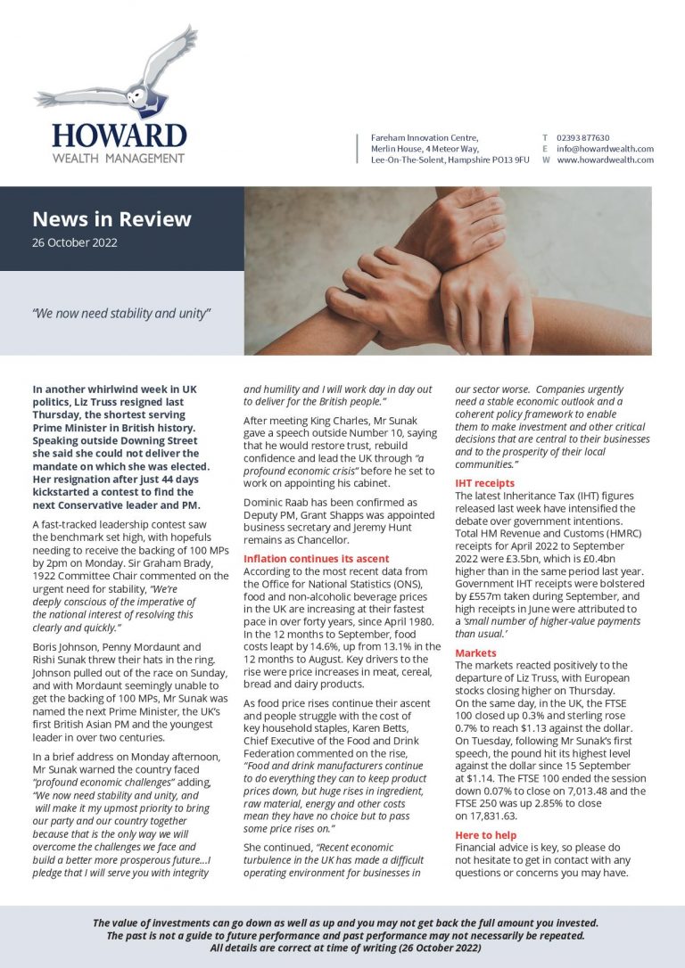 News in Review 26th October 2022