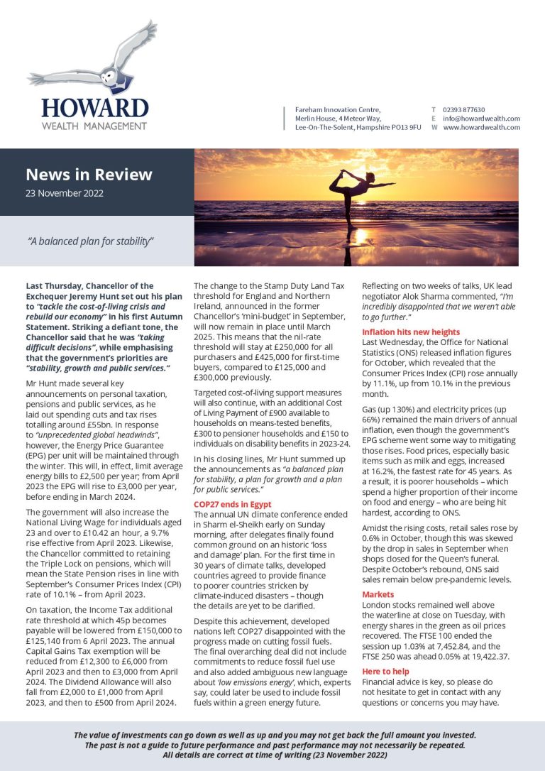 News in Review 23th November 2022