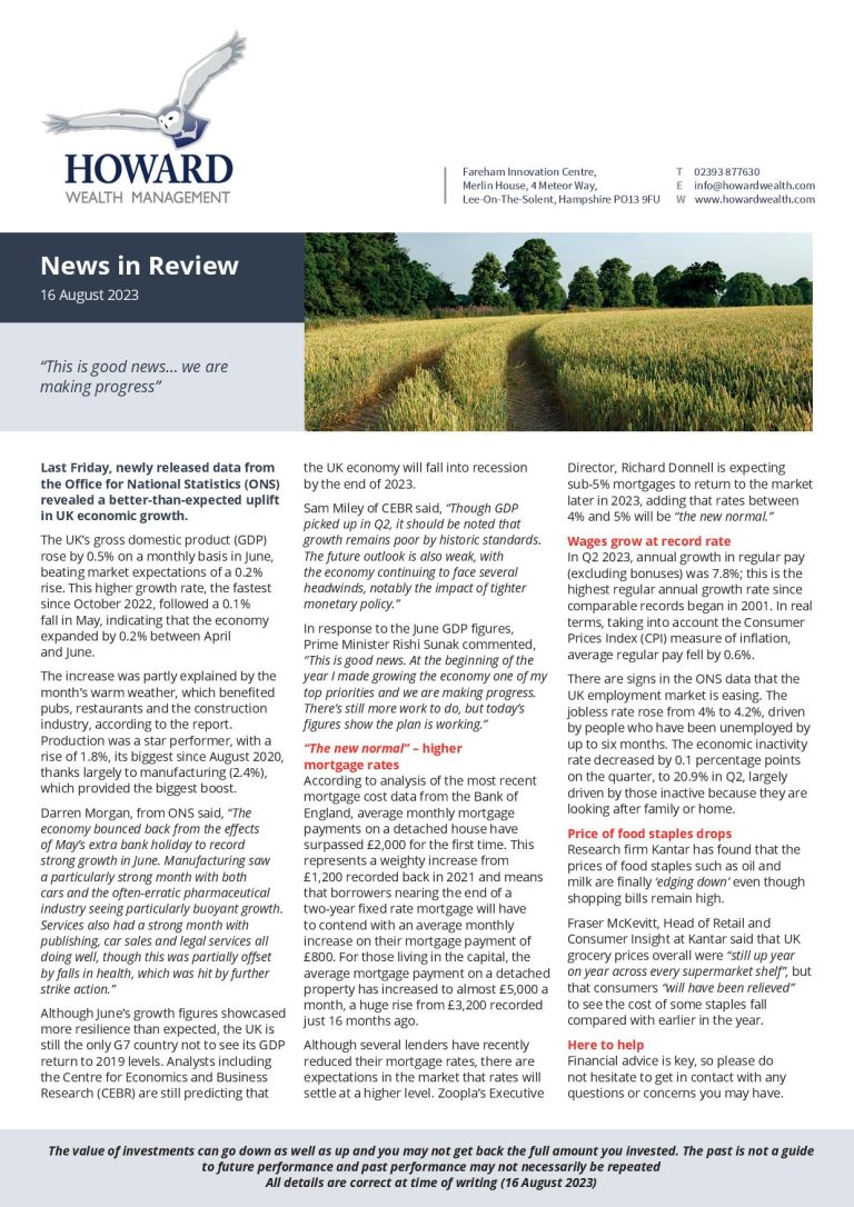 News in Review 16th August 2023