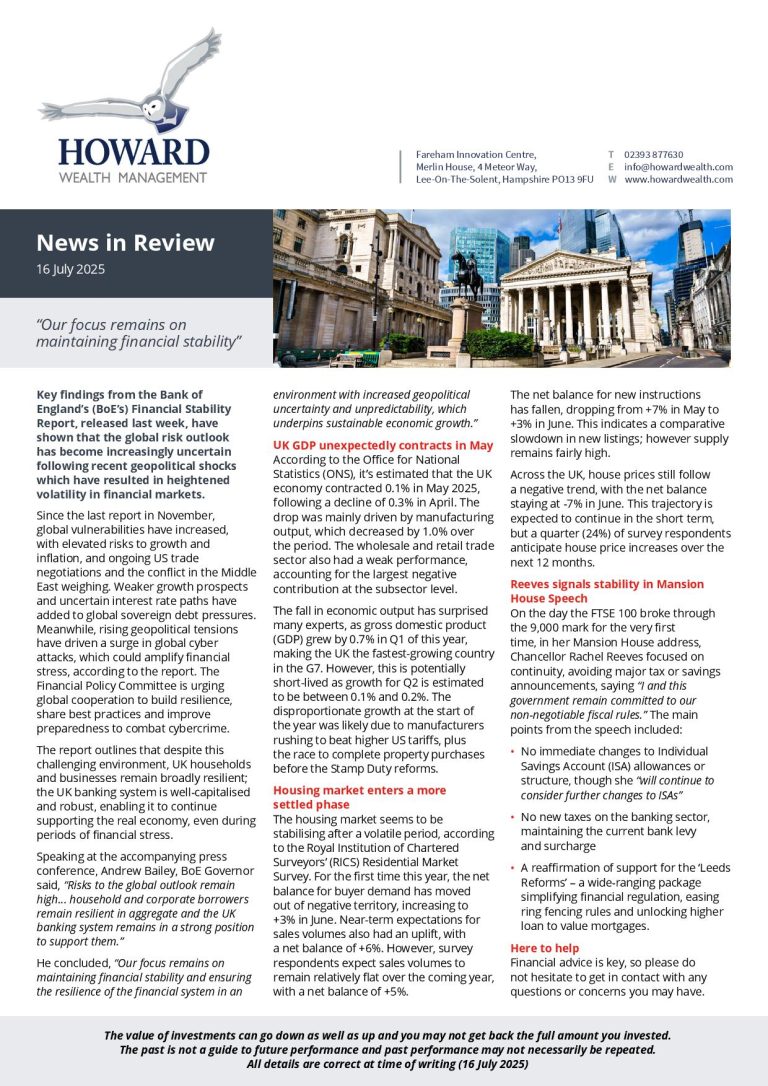 News in Review 16th July 2025