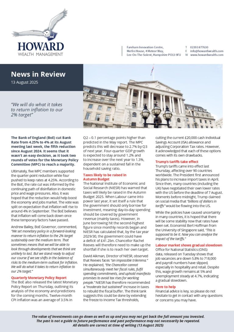 News in Review 13th August 2025